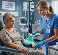 Aplicación clínica de equipos de imagen venosa en departamentos de oncología y unidades de quimioterapia.